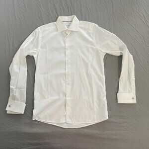 Mens Eton White Dress Shirt (French Cuff with Cuff Links)